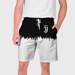 Шорты на шнурке мужские Juventus белый огонь текстура, цвет: 3D-принт