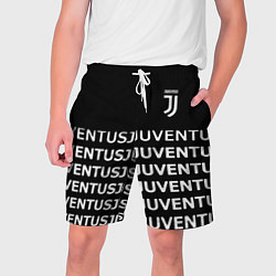Шорты на шнурке мужские Juventus pattern fc club steel, цвет: 3D-принт