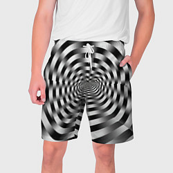 Шорты на шнурке мужские Оптическая иллюзия спиральное заклинание, цвет: 3D-принт