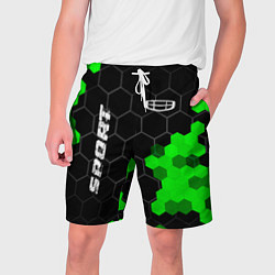 Мужские шорты Geely green sport hexagon