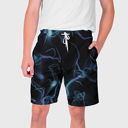 Шорты на шнурке мужские Синие неоновые молнии, цвет: 3D-принт