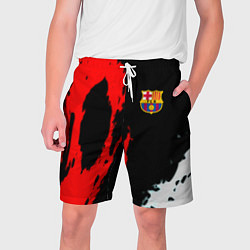 Шорты на шнурке мужские Barcelona fc краски спорт, цвет: 3D-принт
