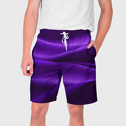 Шорты на шнурке мужские Фиолетовый шелк, цвет: 3D-принт