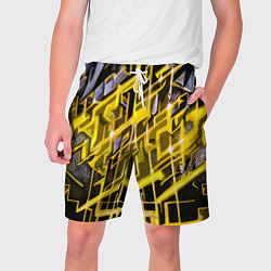 Мужские шорты Yellow and white abstraction