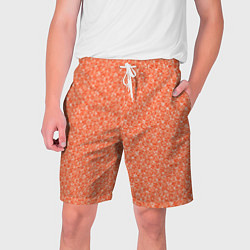Шорты на шнурке мужские Оранжевый мелкий рисунок, цвет: 3D-принт