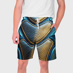 Шорты на шнурке мужские Объемный футуристический текстурный костюм из кожи, цвет: 3D-принт