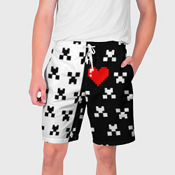 Мужские шорты Minecraft pattern love