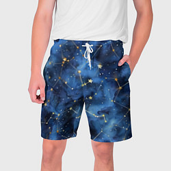 Шорты на шнурке мужские Узор созвездий живопись, цвет: 3D-принт