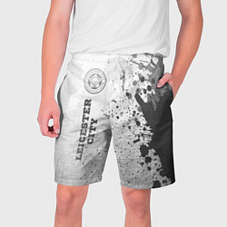 Шорты на шнурке мужские Leicester City - white gradient по-вертикали, цвет: 3D-принт