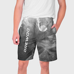 Шорты на шнурке мужские Daewoo - grey gradient вертикально, цвет: 3D-принт
