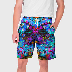 Шорты на шнурке мужские Абстракция стекло узор, цвет: 3D-принт