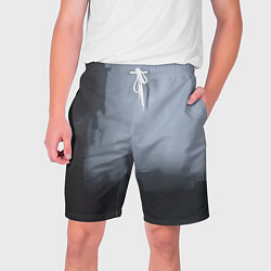 Шорты на шнурке мужские Абстракция с серым и черным, цвет: 3D-принт