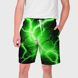 Шорты на шнурке мужские Color green black, цвет: 3D-принт