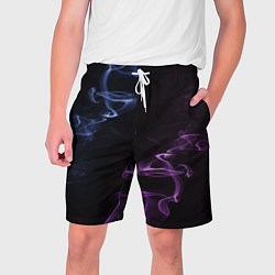 Шорты на шнурке мужские Color black blue pink, цвет: 3D-принт
