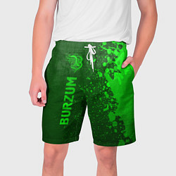 Мужские шорты Burzum - green gradient по-вертикали
