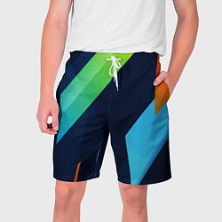 Шорты на шнурке мужские Multicolored, цвет: 3D-принт