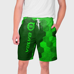 Шорты на шнурке мужские Volvo - green gradient по-вертикали, цвет: 3D-принт
