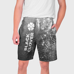 Шорты на шнурке мужские Black Clover - grey gradient по-вертикали, цвет: 3D-принт