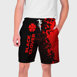 Шорты на шнурке мужские Black Clover - red gradient по-вертикали, цвет: 3D-принт