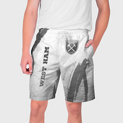 Шорты на шнурке мужские West Ham - white gradient вертикально, цвет: 3D-принт