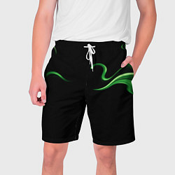 Шорты на шнурке мужские The color is light green abstraction, цвет: 3D-принт