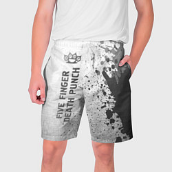Мужские шорты Five Finger Death Punch - white gradient по-вертик