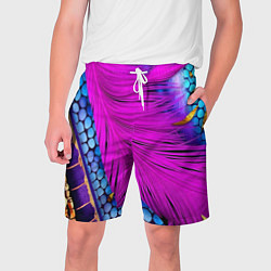 Мужские шорты Чешуя и розовое перо