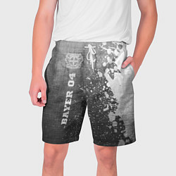 Шорты на шнурке мужские Bayer 04 - grey gradient по-вертикали, цвет: 3D-принт