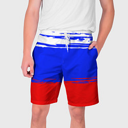 Шорты на шнурке мужские Патриот - флаг, цвет: 3D-принт