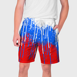 Шорты на шнурке мужские Патриот - флаг, цвет: 3D-принт