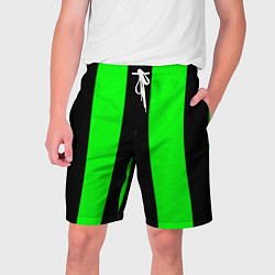 Мужские шорты Color green black line