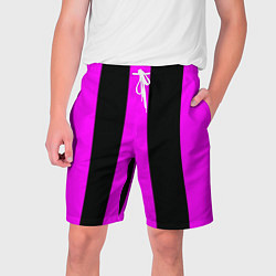 Мужские шорты Color black pink lines