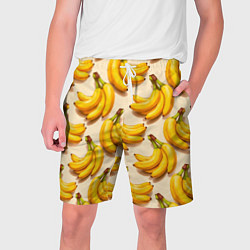 Шорты на шнурке мужские Банановые связки паттерн, цвет: 3D-принт
