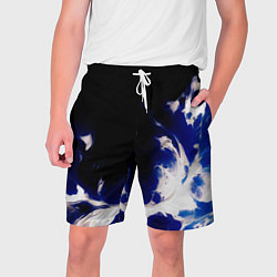 Шорты на шнурке мужские Синее пламя, цвет: 3D-принт