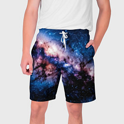 Шорты на шнурке мужские Фантастический космос звёзды и туманности, цвет: 3D-принт