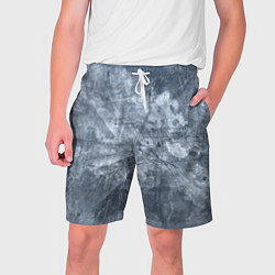 Шорты на шнурке мужские Абстракция - gray-blue, цвет: 3D-принт