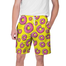 Шорты на шнурке мужские Пончики Гомера, цвет: 3D-принт