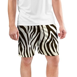Шорты спортивные мужские Шкура зебры, цвет: 3D-принт — фото 2