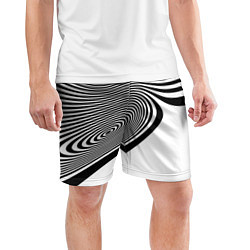 Шорты спортивные мужские Black & White Illusion, цвет: 3D-принт — фото 2