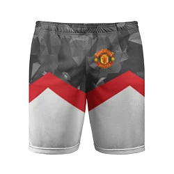 Шорты спортивные мужские Man United FC: Grey Polygons, цвет: 3D-принт