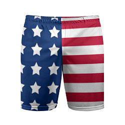 Шорты спортивные мужские USA Flag цвета 3D-принт — фото 1