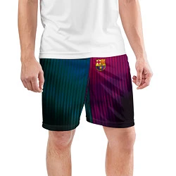 Шорты спортивные мужские Barcelona FC: Abstract 2018, цвет: 3D-принт — фото 2