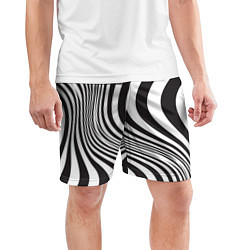 Шорты спортивные мужские Стерео-зебра, цвет: 3D-принт — фото 2