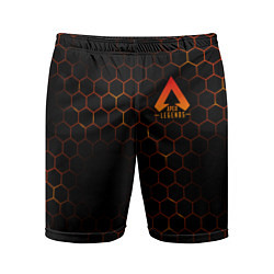 Шорты спортивные мужские Apex Legends: Orange Carbon, цвет: 3D-принт