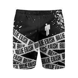 Шорты спортивные мужские BILLIE EILISH: Black Tape, цвет: 3D-принт