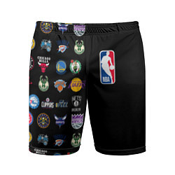 Шорты спортивные мужские NBA Team Logos 2, цвет: 3D-принт