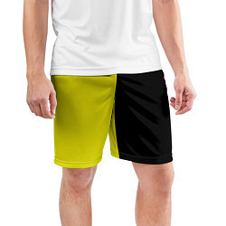 Шорты спортивные мужские BLACK YELLOW, цвет: 3D-принт — фото 2