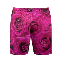 Шорты спортивные мужские Розы, цвет: 3D-принт