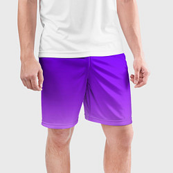 Шорты спортивные мужские Фиолетовый космос, цвет: 3D-принт — фото 2
