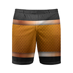 Шорты спортивные мужские 3d gold black, цвет: 3D-принт